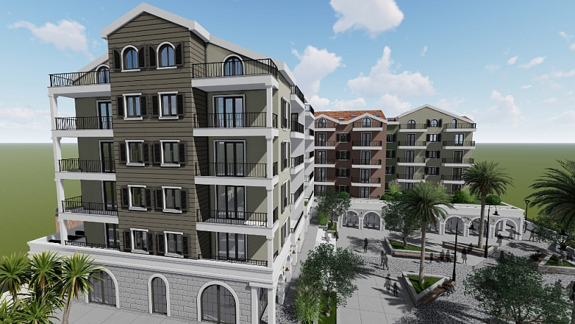 Apartments in new complex in Tivat